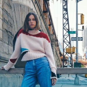 Zara Colorblock Knit Sweater